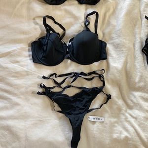 Adore Me Bra and Garter Belt Set